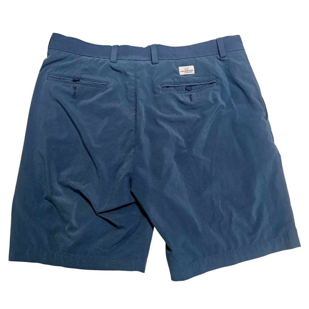 Vineyard Vines Performance Breaker Shorts Mens 34 Blue Golf Tech Chino 9 Inch